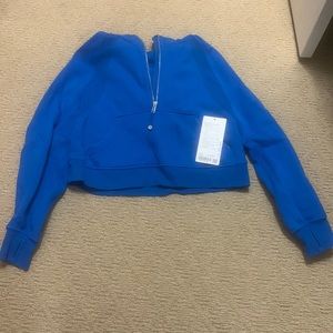 Lululemon Scuba oversized 1/2 zip hoodie poolside xs/s